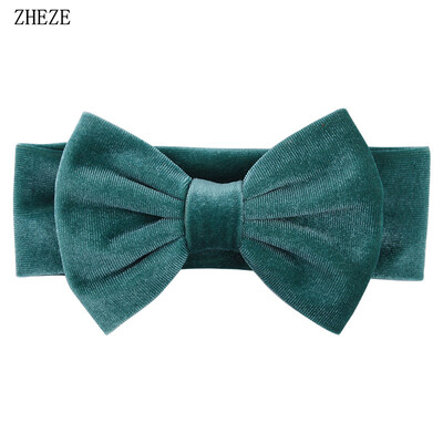 Бебешка мека 5-инчова лента за глава с панделка за коса Деца Момичета Кадифена лента за глава Снимка на малко дете Професионални аксесоари за коса Направи си сам