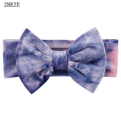 Бебешка мека 5-инчова лента за глава с панделка за коса Деца Момичета Кадифена лента за глава Снимка на малко дете Професионални аксесоари за коса Направи си сам