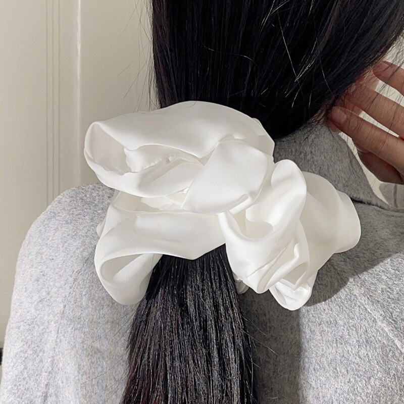 Prevelike satenske gumice za kosu Elastične trake za kosu Žene Djevojke Jednostavni držač za konjski rep Gumice za kosu Velike svilene trake za glavu Zračni dodaci Novo