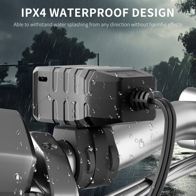 Motociklo USB greito įkrovimo lizdas, atsparus vandeniui su C tipo prievadu Mobiliojo telefono maitinimo lizdas Mobilieji įkrovikliai Kištuko jungtis Moto