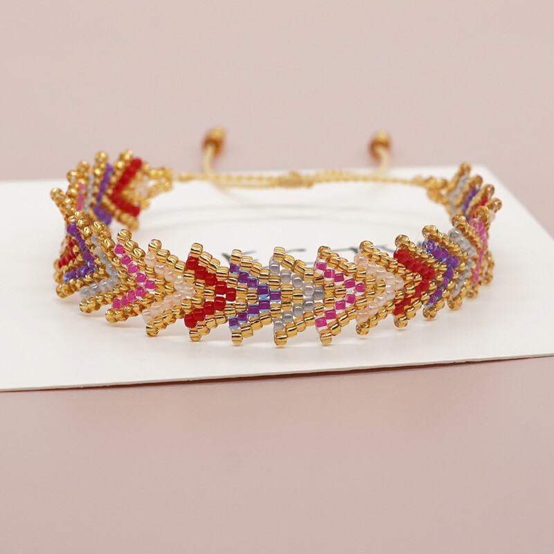 1PC Havajski novi dizajn Višebojne narukvice od pletenih perli za žene Boho ručno izrađeni ljetni nakit za plažu za blagdanske darove