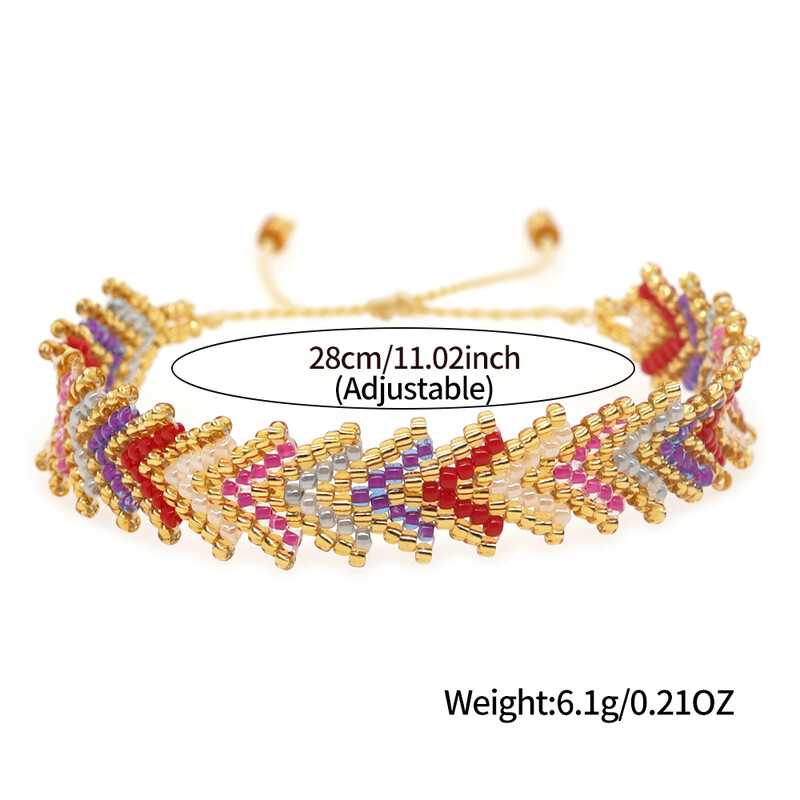 1PC Havajski novi dizajn Višebojne narukvice od pletenih perli za žene Boho ručno izrađeni ljetni nakit za plažu za blagdanske darove