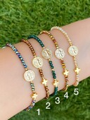 KKBEAD Isus Cruce Brățară Bijuterii stretch Brățări din cristal cu margele Pentru Femei Cadou Pulseras