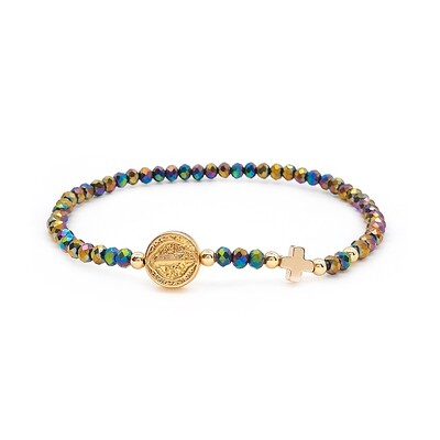 KKBEAD Isus Cruce Brățară Bijuterii stretch Brățări din cristal cu margele Pentru Femei Cadou Pulseras