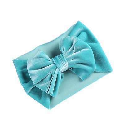 Čvrsta baršunasta dječja mašna, zimska traka za glavu za novorođene dječake, djevojčice Ručno izrađene elastične trake za kosu Boutique Vintage turbani za glavu