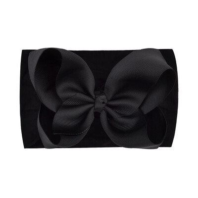 1PC Bandă mare cu fundă cu fundă pentru fetițe, Turban lat din nailon pentru nou-născut, cu fundă, cadou, accesorii pentru păr pentru bebeluși super moale