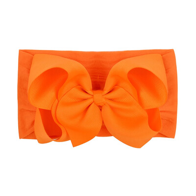 1PC Bandă mare cu fundă cu fundă pentru fetițe, Turban lat din nailon pentru nou-născut, cu fundă, cadou, accesorii pentru păr pentru bebeluși super moale