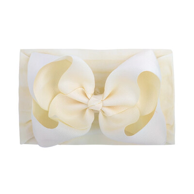 1PC Bandă mare cu fundă cu fundă pentru fetițe, Turban lat din nailon pentru nou-născut, cu fundă, cadou, accesorii pentru păr pentru bebeluși super moale