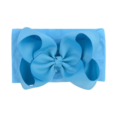 1PC Bandă mare cu fundă cu fundă pentru fetițe, Turban lat din nailon pentru nou-născut, cu fundă, cadou, accesorii pentru păr pentru bebeluși super moale