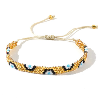 1/2 komada Bohemian Devil's Eye ručno rađene tkane rižine perle podesive narukvice za muškarce i žene za nošenje kao dar za sreću