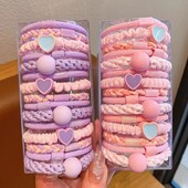 5 bucăți benzi de cauciuc pentru copii colorate cu cerc mare nu dăunează părului, bentite pentru fete, accesorii pentru păr pentru bebeluși coreeni, inele de păr