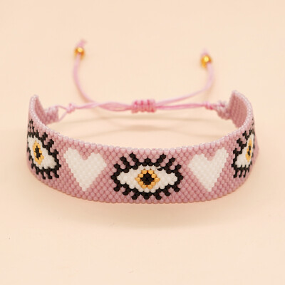 1 bucă Miyuki Seed Bead Evil Eye Brățară cu mărgele șir lucrat manual Lucky Fashion Bijuterii Brățări și brățări femei