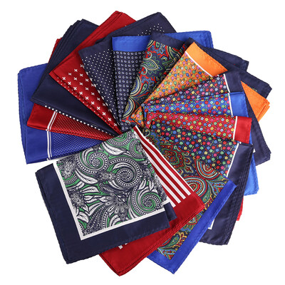 Batista pentru bărbați Tailor Smith Ancoră florală Cuprins cu buline Hankies din poliester Patrat de buzunar Business 33x33 CM