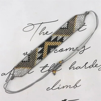 Narukvica od rižinih perli Geometrija Dizajn Trokut Originalnost Strelica Bohemija Ručno pletenje Moda Jednostavan set narukvica od kristalnih perli