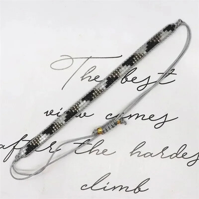 Narukvica od rižinih perli Geometrija Dizajn Trokut Originalnost Strelica Bohemija Ručno pletenje Moda Jednostavan set narukvica od kristalnih perli