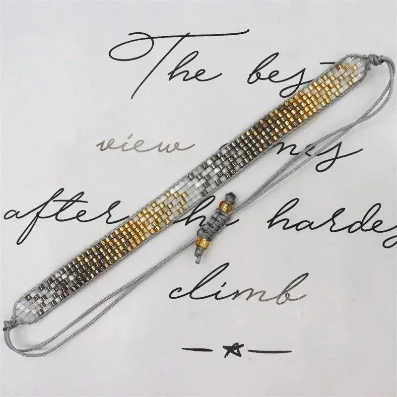 Narukvica od rižinih perli Geometrija Dizajn Trokut Originalnost Strelica Bohemija Ručno pletenje Moda Jednostavan set narukvica od kristalnih perli