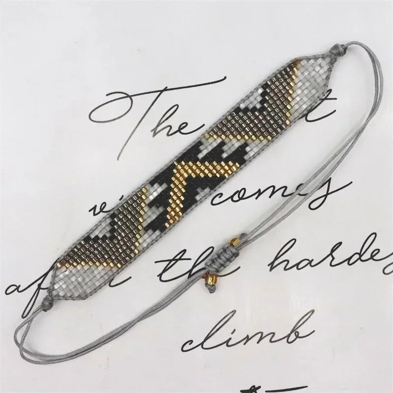 Narukvica od rižinih perli Geometrija Dizajn Trokut Originalnost Strelica Bohemija Ručno pletenje Moda Jednostavan set narukvica od kristalnih perli