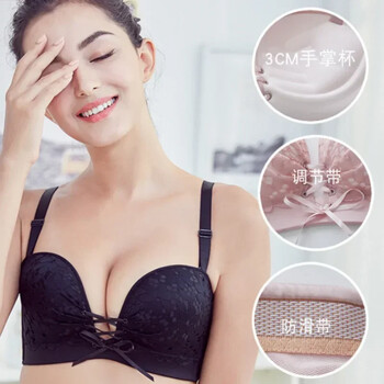 Bralette Push Up сутиени Дамски сутиен без презрамки Неплъзгащ се невидим сутиен Събиране без стоманен пръстен Дантелено бельо Сватбен сутиен за булка