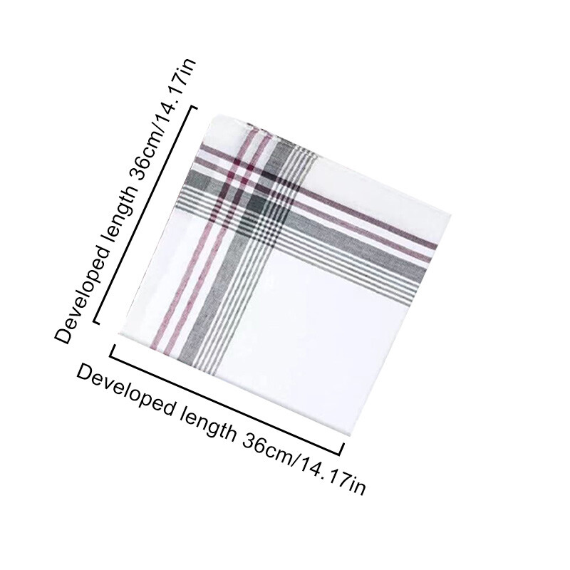 12 бр./лот 36x36 см памучни черни бели сиви карирани мъжки джобни кърпички за сватбени партита в британски стил