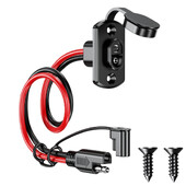 SAE adapterio kištukas SAE greitosios jungties laidas prie kištukinio lizdo kabelio 12AWG 30CM prailginimo kabelis, atsparus vandeniui