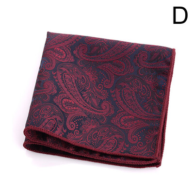 Елегантна мъжка носна кърпа с джоб, костюм за сватбено тържество, квадратни джобове, ретро щамповани кърпи Аксесоари за риза