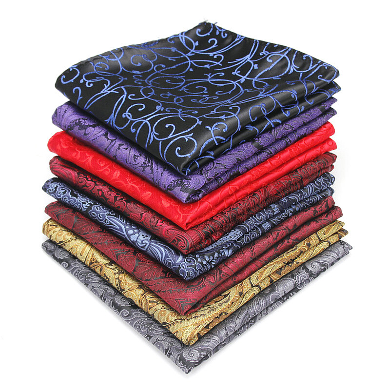 Елегантна мъжка носна кърпа с джоб, костюм за сватбено тържество, квадратни джобове, ретро щамповани кърпи Аксесоари за риза