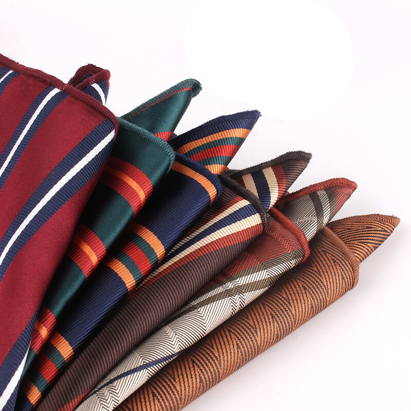 Novi prugasti džepni kvadrat za muškarce Peisley prsni ručnik Vjenčani rubac Džentlmenske maramice Muški rupčić Odijela Džepni ručnik