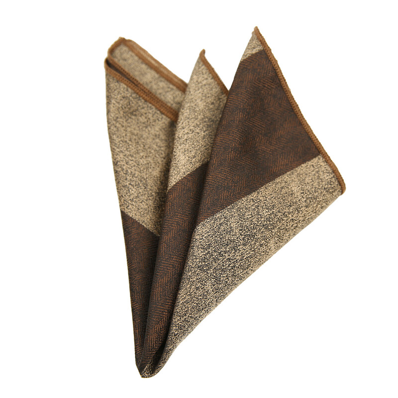 Muški svileni džepni kvadrat od 23 cm, smeđe crvene pruge, poslovni rupčić, mekana maramica, dodaci za odijelo za svatove, kravata, ručnik za prsa