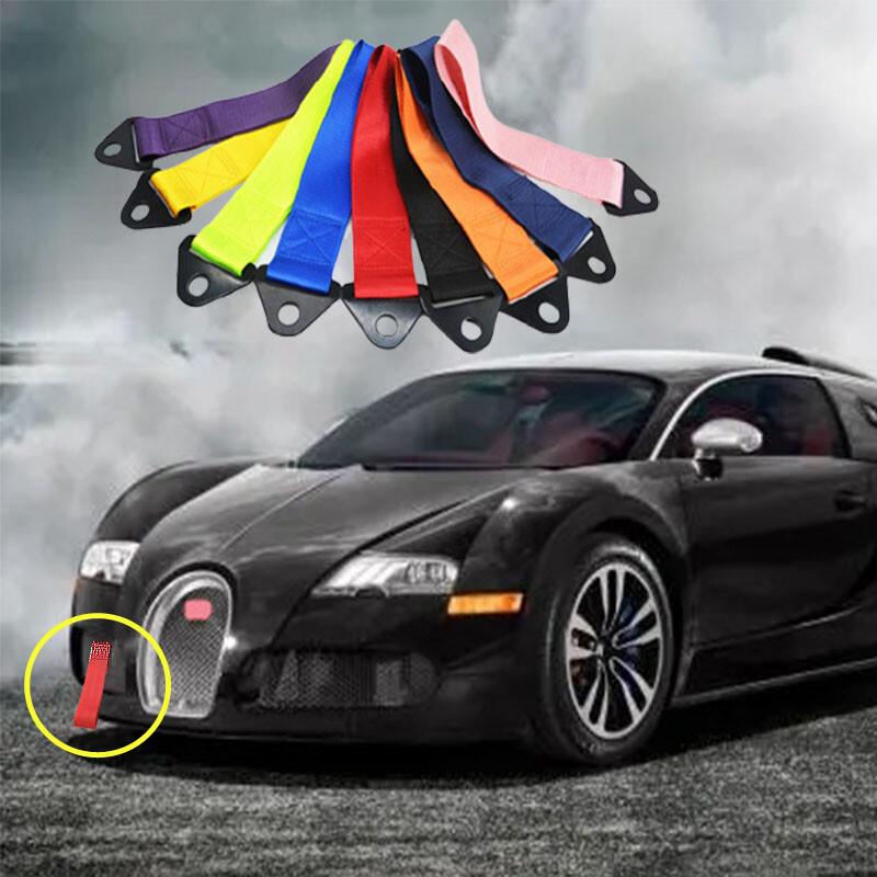 Didelio stiprumo nailoniniai automobilių priekabų lynai, vilkimo diržai Universalūs automobilių lenktynių vilkimo lynai Automobilių priekabų lynai Buferio priekabos vilkimo diržas