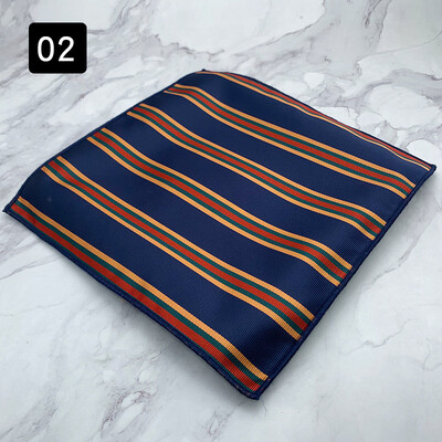 2024 г. Нова мода Шал с джобни квадратни райета на точки Мъжка официална рокля Носна кърпа Аксесоари за костюм за сватбено тържество