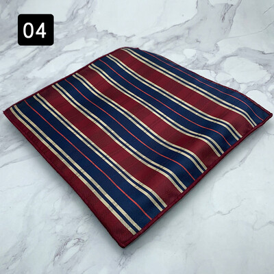 2024 г. Нова мода Шал с джобни квадратни райета на точки Мъжка официална рокля Носна кърпа Аксесоари за костюм за сватбено тържество