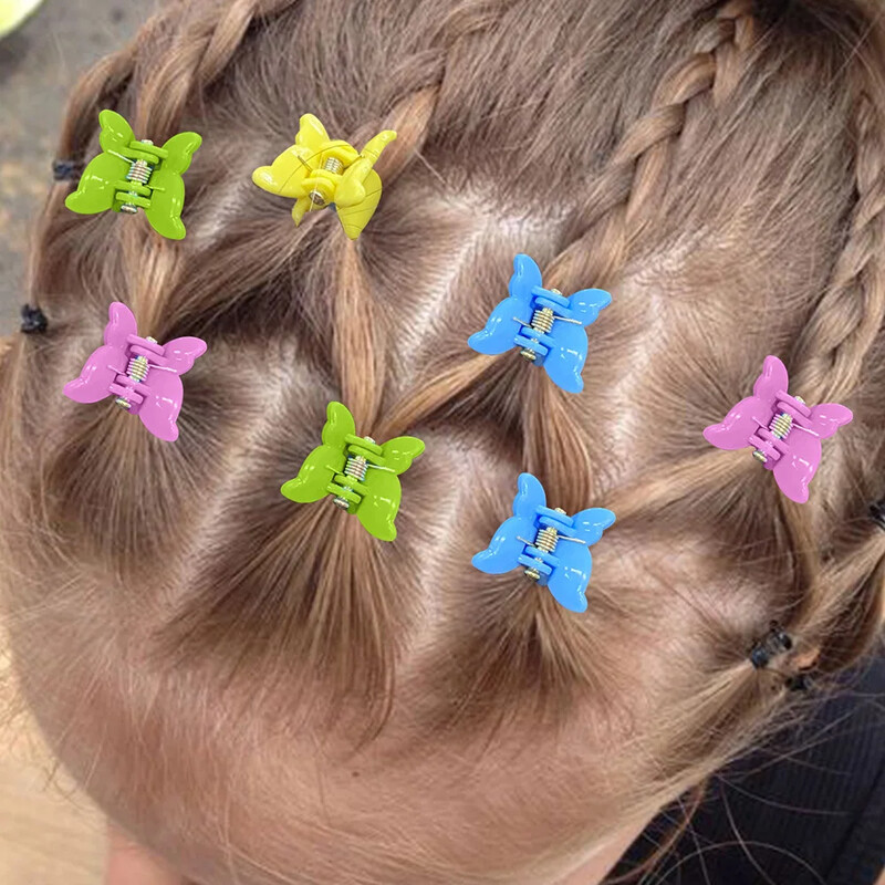 100 komada kopči u obliku leptira, kandži za kosu, dodaci za kosu za djevojčice, princeze, mini slatki kopče za kosu, dodaci u boji slatkiša