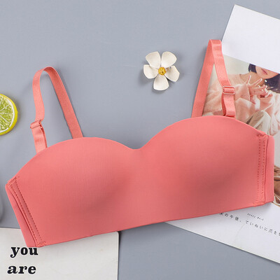 Sutiene Push Up fără cusături pentru femei Lenjerie de corp fără fir Sutien căptușit detașabil pentru somn Sutien dintr-o bucată fără bretele Confortabil