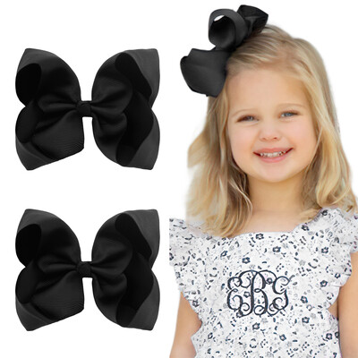 2Pcs/lot 6'' jednobojne grosgrain vrpce mašne kopče za kosu za slatke djevojke velike ručno izrađene ukosnice ukosnice dječji dodaci za kosu