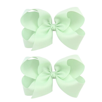 2Pcs/lot 6'' jednobojne grosgrain vrpce mašne kopče za kosu za slatke djevojke velike ručno izrađene ukosnice ukosnice dječji dodaci za kosu