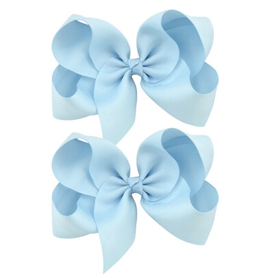 2Pcs/lot 6'' jednobojne grosgrain vrpce mašne kopče za kosu za slatke djevojke velike ručno izrađene ukosnice ukosnice dječji dodaci za kosu