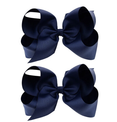 2Pcs/lot 6'' jednobojne grosgrain vrpce mašne kopče za kosu za slatke djevojke velike ručno izrađene ukosnice ukosnice dječji dodaci za kosu