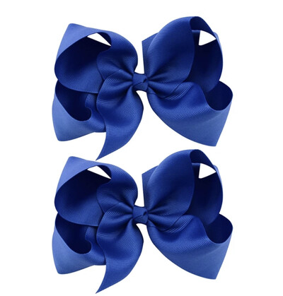 2Pcs/lot 6'' jednobojne grosgrain vrpce mašne kopče za kosu za slatke djevojke velike ručno izrađene ukosnice ukosnice dječji dodaci za kosu