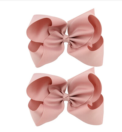 2Pcs/lot 6'' jednobojne grosgrain vrpce mašne kopče za kosu za slatke djevojke velike ručno izrađene ukosnice ukosnice dječji dodaci za kosu