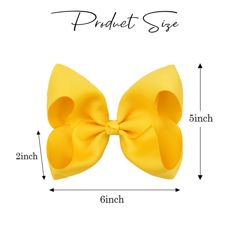 2Pcs/lot 6'' jednobojne grosgrain vrpce mašne kopče za kosu za slatke djevojke velike ručno izrađene ukosnice ukosnice dječji dodaci za kosu