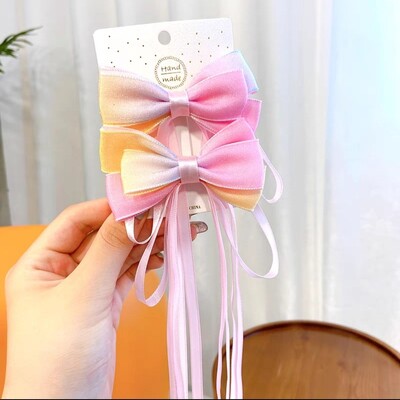 Novi kineski stil Gradijent mašna Ukosnice s resicama Djeca slatke djevojke Prekrasne kopče za kosu Ženske ukosnice Ukosnice Dodaci za kosu