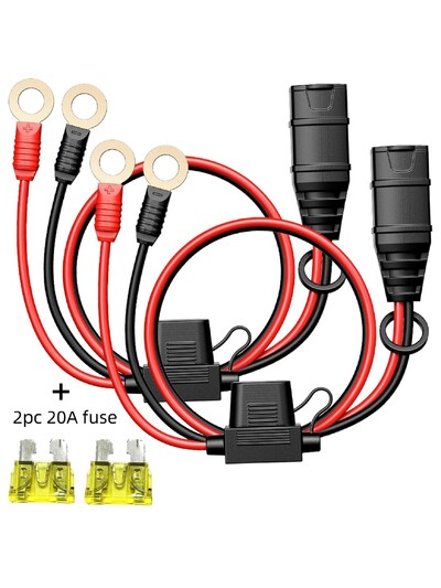 Kabelski svežanj kompatibilan s NOCO GC008 X-Connect M10 (3/8 in) XL perforiranim terminalnim konektorom, produžnim kabelom punjača