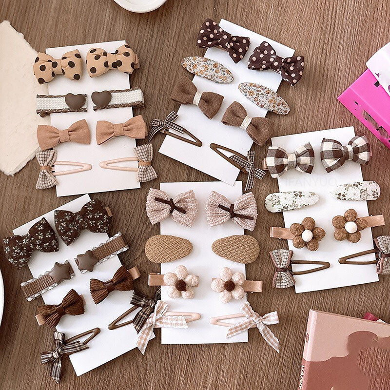 8 bucăți/set fundițe agrafe florale pentru păr pentru bebeluși Accesorii pentru păr fete copii stea cu flori pentru ac de păr coafură pentru copii mici cadouri de aniversare