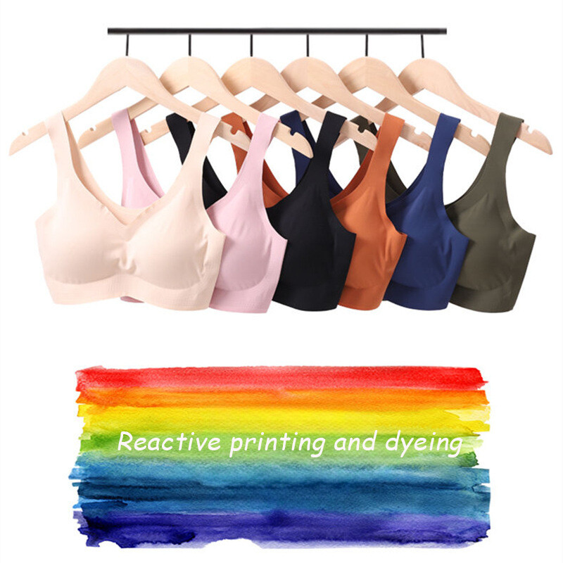 Sieviešu krūšturis bez šuvēm Ērta apakšveļa ar polsteriem Ērta bez tērauda gredzena guļamveļa Seksīga sporta krūšturis