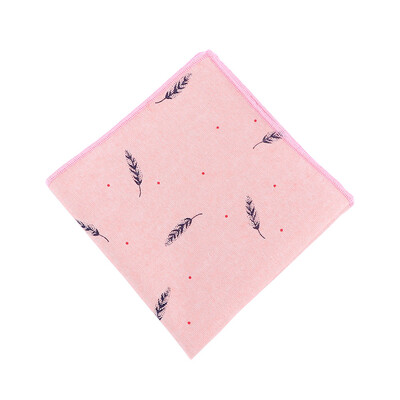 Нов стил Мъжки шалове с носни кърпи Нежни памучни носни кърпи с джобни квадратни кърпички Модни сватбени аксесоари с цветя Подарък