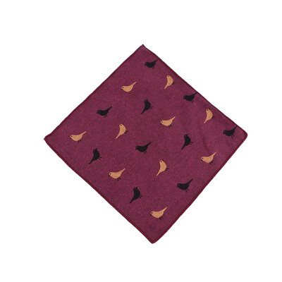 Нов стил Мъжки шалове с носни кърпи Нежни памучни носни кърпи с джобни квадратни кърпички Модни сватбени аксесоари с цветя Подарък