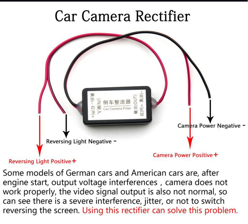 Filtru de putere GreenYi 12V Balasturi redresoare inversare Rezolva camera de vedere spate Ripple Ecran de stropire Filtru releu de interferență