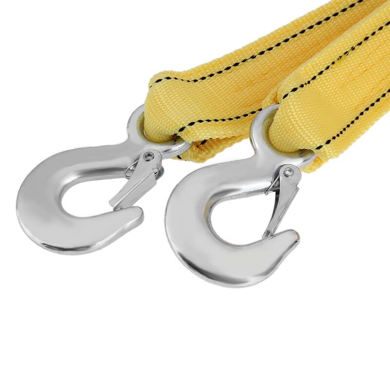 4M Heavy Duty 5 tonų automobilio vilkimo trosas, traukimo lynas, kabliai, juostos furgono atkūrimo kelias, skirtas Audi Benz Buick Skoda Mazda Ford Toyota BMW