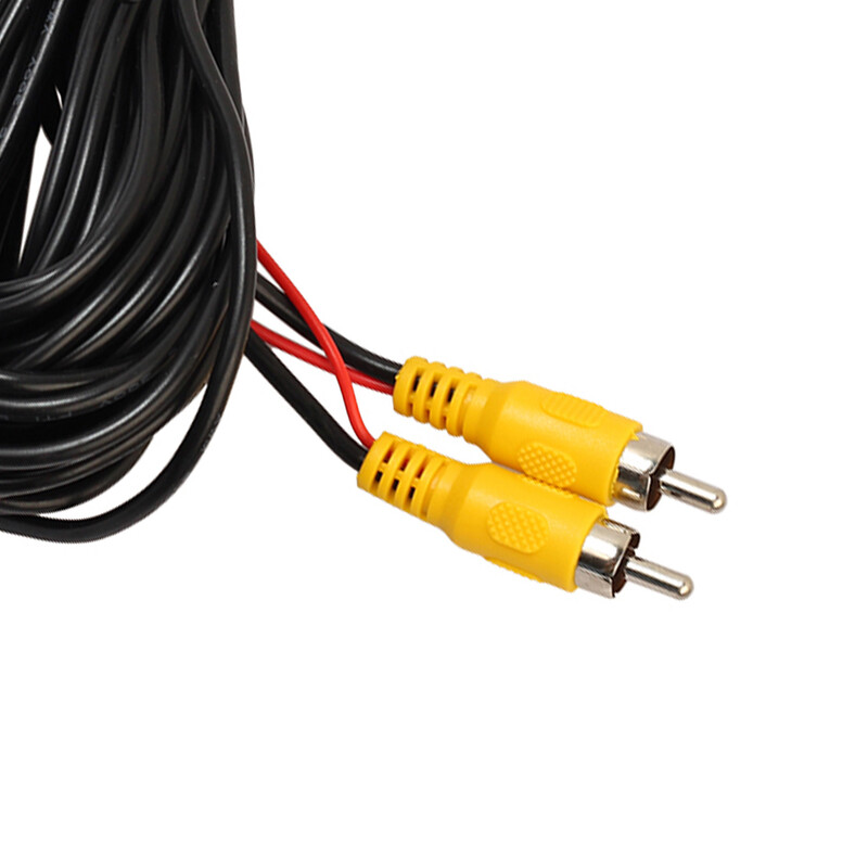 RCA Male-Male Automašīnas atpakaļskata stāvvietas kameras video pagarinātāja vads ar sprūda noteikšanas vadu 5m 10m 15m 20m