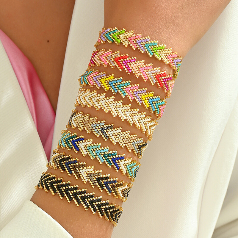 ZHONGVI Miyuki helmestest käevõrud mitmekihilised Böömimaa klaasist seemned käsitsi valmistatud reguleeritavad ehted naistele meestele